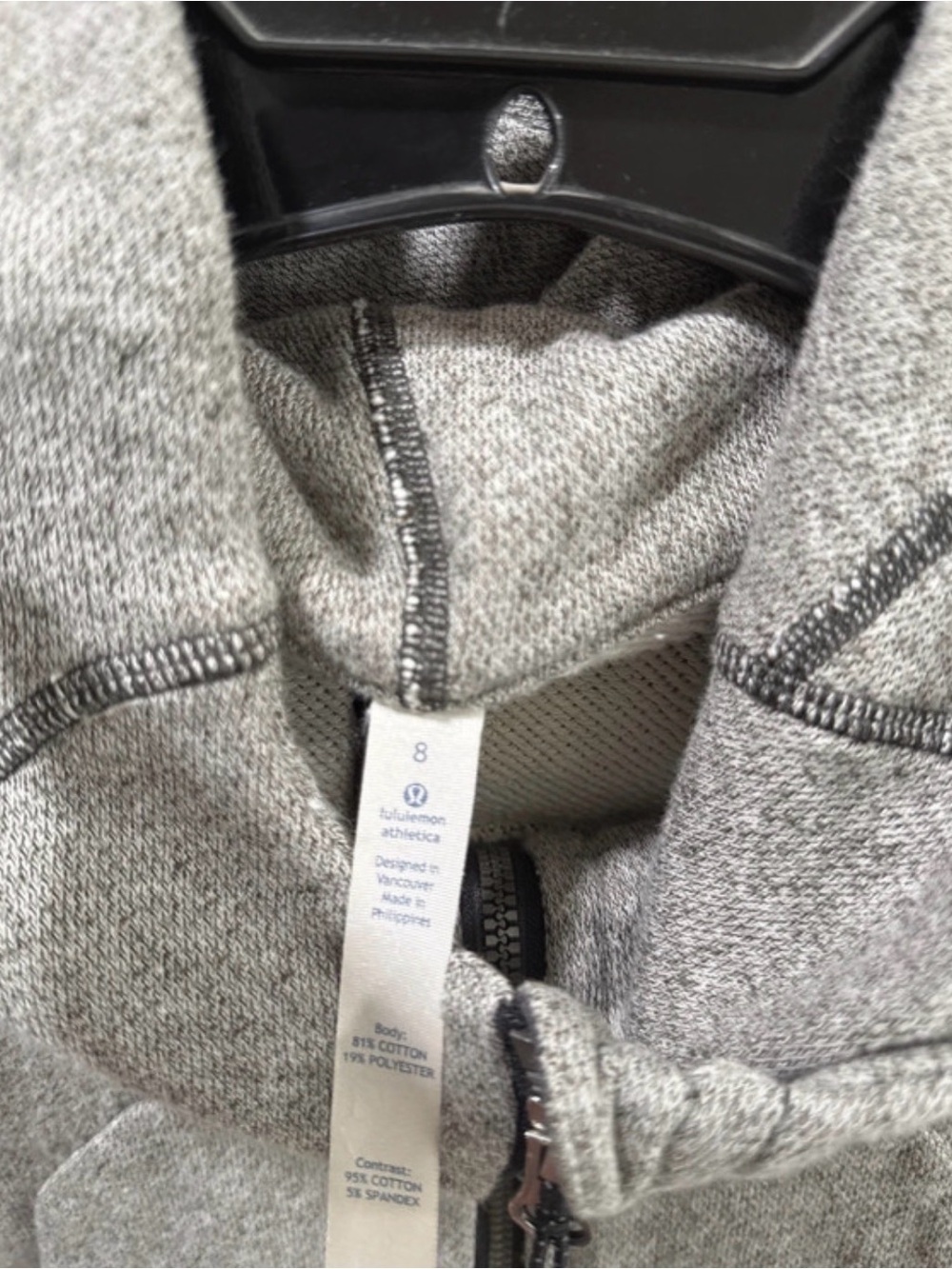 lululemon athletica Heather Gray scuba Hoodie - Picture 3 of 4